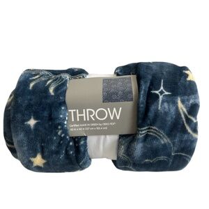 Celestial Throw Blanket 50x60 Blue Sun Moon Stars Plush Cozy Target